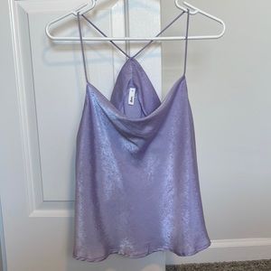 Lavender silk tank top